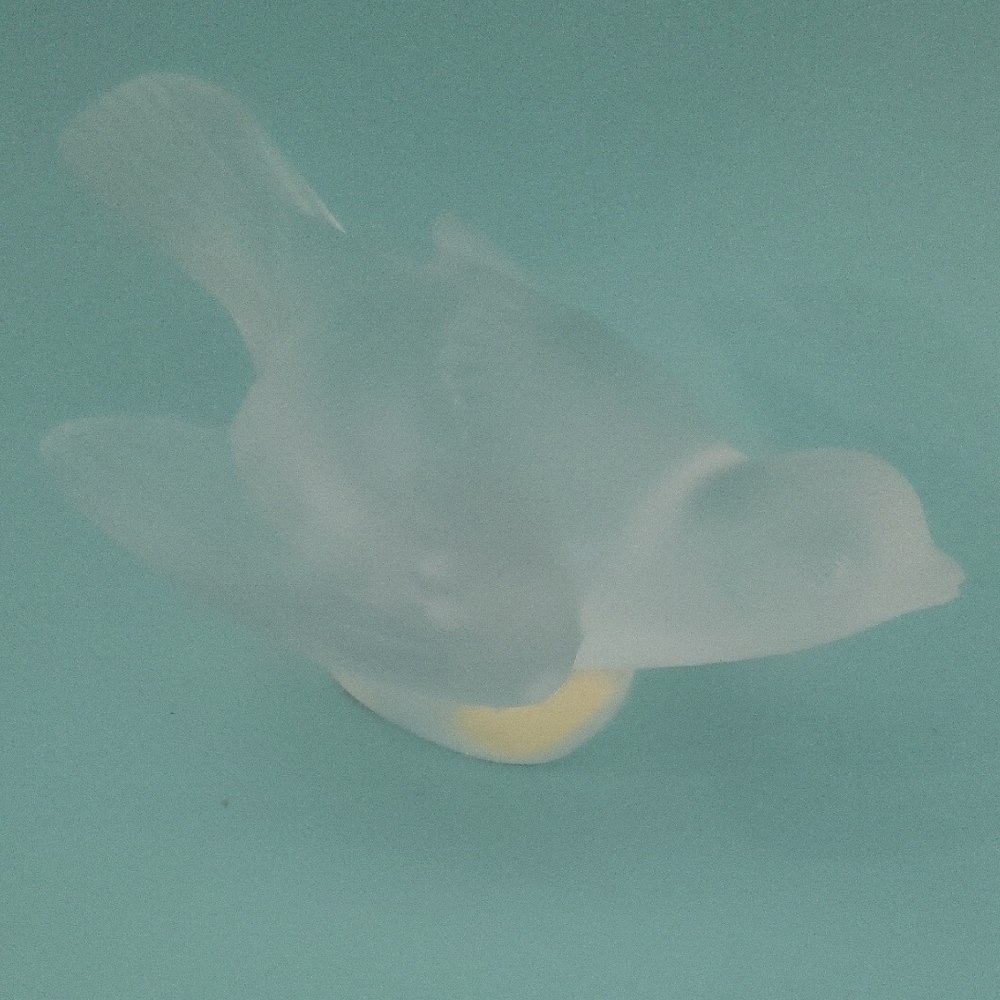 LALIQUE Frosted Glass Bird Figurine